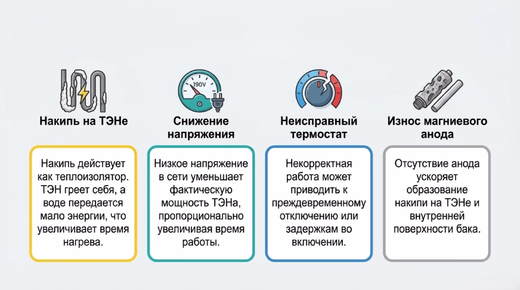 за сколько времени нагревается бойлер