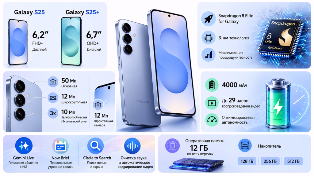 samsung galaxy s25 какие характеристики
